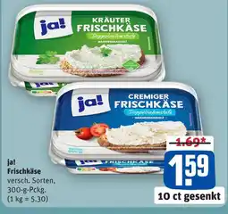 REWE Ja! kräuter frischkäse Angebot