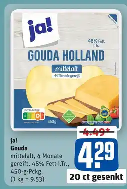 REWE Ja! gouda holland Angebot