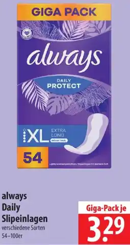 Famila Nord Ost always Daily Slipeinlagen Angebot