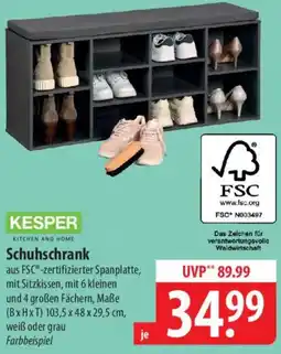 Famila Nord Ost KESPER Schuhschrank Angebot