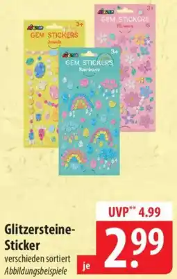 Famila Nord Ost Glitzersteine Sticker Angebot