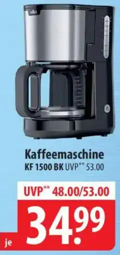 Famila Nord Ost BRAUN Kaffeemaschine KF 1500 BK Angebot
