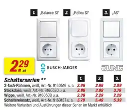 toom Baumarkt BUSCH-JAEGER / JUNG Schalterserien 2-fach-Rahmen Angebot
