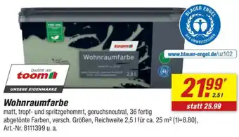 toom Baumarkt Wohnraumfarbe Angebot