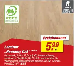 toom Baumarkt Laminat „Hennesy Oak" Angebot