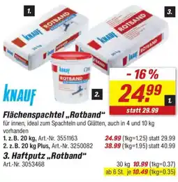 toom Baumarkt KNAUF Flächenspachtel ,,Rotband" Angebot