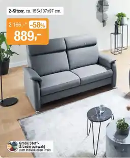 Opti Wohnwelt Polstergarnitur 2-Sitzer, ca. 156x107x97 cm Angebot