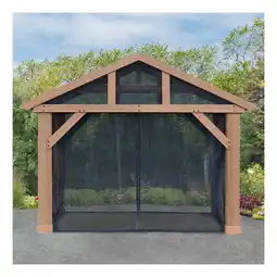 Netto Marken-Discount Westmann Holz Pavillon Devon Moskitonetz schwarz - versch. Ausführungen Angebot
