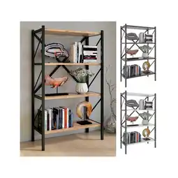 Netto Marken-Discount VCM Holz Metall Aufbewahrung Stand Regal Bücherregal Deko Bücher Standregal Insasi 4 Angebot