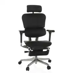 Netto Marken-Discount hjh OFFICE Luxus Chefsessel ERGOHUMAN PLUS LEGPRO GEN2 Leder mit Armlehnen (höhenverstellbar) Angebot
