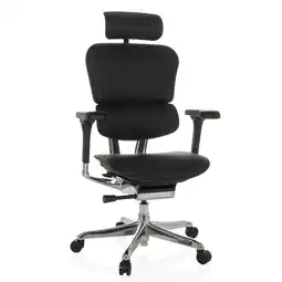 Netto Marken-Discount hjh OFFICE Luxus Chefsessel ERGOHUMAN GEN2 Leder mit Armlehnen (höhenverstellbar) Angebot