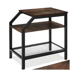 Netto Marken-Discount tectake Beistelltisch, Industrial Style, mit 2 Ablagen und Gitterablage, 36,5 x 58,5 x 59,5 cm Angebot