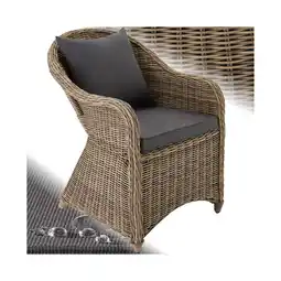 Netto Marken-Discount tectake Rattansessel, mit Aluminiumgestell, natürlich nachempfundenes Geflecht, 71 x 60 x 84 cm Angebot