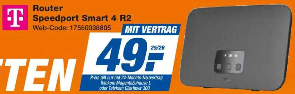 Router Speedport Smart 4 R2 Angebot bei Expert