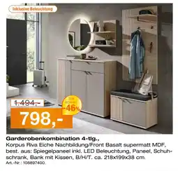 Möbel Inhofer Garderobenkombination 4-tlg Angebot