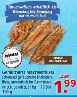 Multi Markt Geräucherte Makrelenfilets Angebot