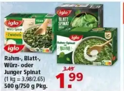 Multi Markt iglo Rahm-, Blatt-, Würz- oder Junger Spinat Angebot
