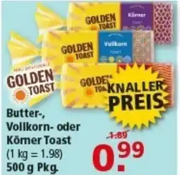 Multi Markt GOLDEN TOAST Butter-, Vollkorn- oder Körner Toast Angebot