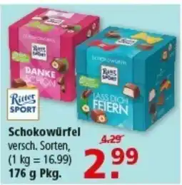 Multi Markt Ritter SPORT Schokowürfel Angebot