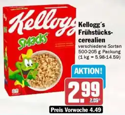 AEZ Kellogg's Frühstücks cerealien Angebot