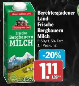 AEZ Berchtesgadener Land Frische Bergbauern Milch Angebot