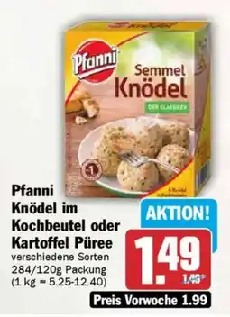 AEZ Pfanni Knödel im Kochbeutel oder Kartoffel Püree Angebot