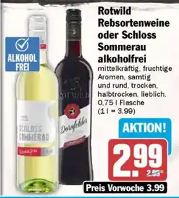 AEZ Rotwild Rebsortenweine oder Schloss Sommerau alkoholfrei Angebot