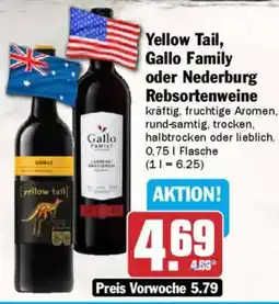 AEZ Yellow Tail, Gallo Family oder Nederburg Rebsortenweine Angebot