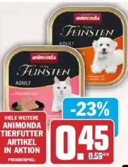 AEZ Animonda Hundefutter oder Katzenfutter Angebot