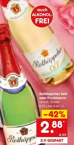 Netto Marken-Discount Rotkäppchen Sekt oder Fruchtsecco Angebot