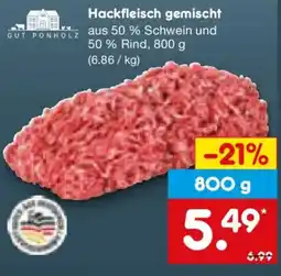 Netto Marken-Discount GUT PONHOLZ Hackfleisch gemischt Angebot