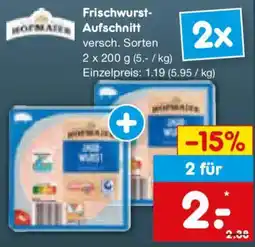 Netto Marken-Discount Frischwurst- Aufschnitt Angebot