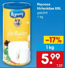 Netto Marken-Discount Peynoos Hirtenkäse XXL Angebot
