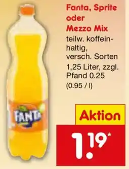 Netto Marken-Discount Fanta, Sprite oder Mezzo Mix Angebot