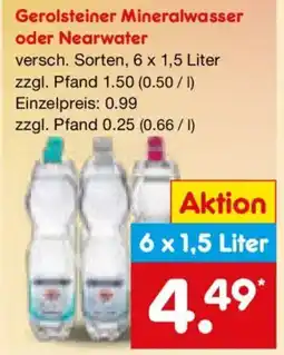 Netto Marken-Discount Gerolsteiner Mineralwasser oder Nearwater Angebot