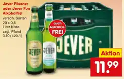 Netto Marken-Discount Jever Pilsener oder Jever Fun Alkoholfrei Angebot