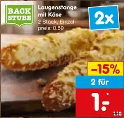 Netto Marken-Discount BACK STUBE Laugenstange mit Käse Angebot