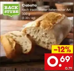 Netto Marken-Discount BACK STUBE Ciabatta Angebot