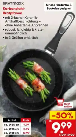 Netto Marken-Discount BRATMAXX Karbonstahl Bratpfanne Angebot