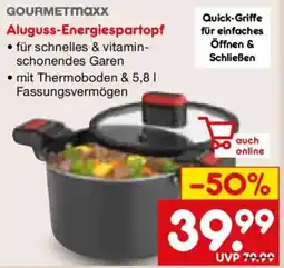 Netto Marken-Discount GOURMETmaxx Aluguss-Energiespartopf Angebot