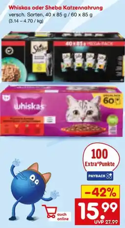 Netto Marken-Discount Whiskas oder Sheba Katzennahrung Angebot