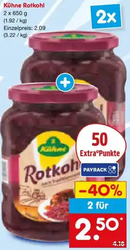 Netto Marken-Discount Kühne Rotkohl Angebot