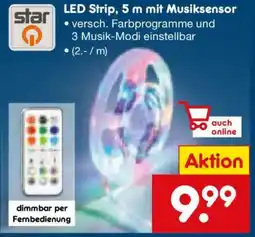 Netto Marken-Discount star LED Strip, 5 m mit Musiksensor Angebot