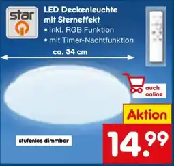 Netto Marken-Discount star LED Deckenleuchte mit Sterneffekt Angebot