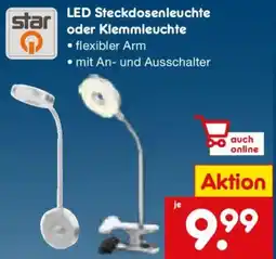 Netto Marken-Discount star LED Steckdosenleuchte oder Klemmleuchte Angebot