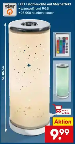 Netto Marken-Discount star LED Tischleuchte mit Sterneffekt Angebot