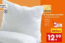 Netto Marken-Discount DEKOR Kopfkissen kochfest Angebot