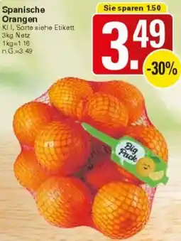 WEZ Spanische Orangen Angebot