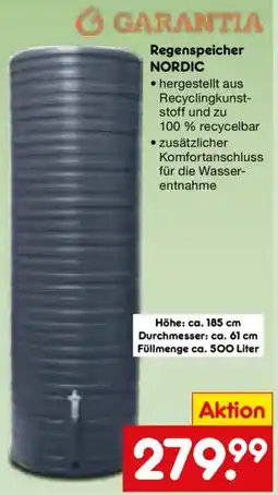 Netto Marken-Discount GARANTIA Regenspeicher NORDIC Angebot