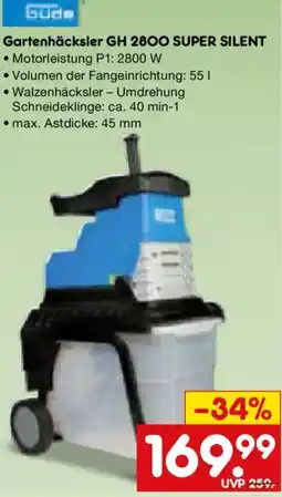Netto Marken-Discount Güde Gartenhäcksler GH 2800 SUPER SILENT Angebot